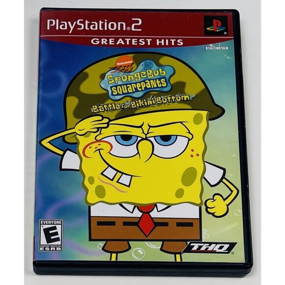 SpongeBob SquarePants: Battle for Bikini Bottom (PlayStation 2, 2003, THQ) CIB - Picture 1 of 3